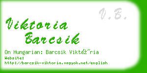 viktoria barcsik business card